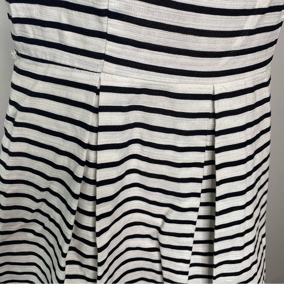 Tiana B. White and Black Striped Fit and Flare Dress - Picture 3 of 12